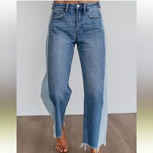 Flying Monkey Two Tone Barrel Leg Jeans